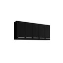 Ver imagem 2 de Armario Aereo para Cozinha 5 Portas Preto Santorini Bela Casa