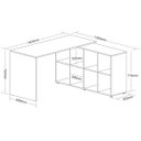 Ver imagem 2 de Escrivaninha em L Mesa Office 8 Nichos Nero Ii Preto