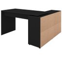 Ver mais imagens de Escrivaninha em L Mesa Office 8 Nichos Nero Ii Preto