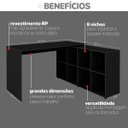 Ver imagem 4 de Escrivaninha em L Mesa Office 8 Nichos Nero Ii Preto