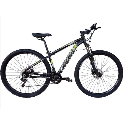 BICICLETA ARO 29 OTTUS 21V CÂMBIO SHIMANO MTB FREIO DISCO PRETO+VERDE:19