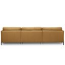 Ver imagem 4 de Sofá 4 Lugares com Chaise Direito Sala Living 300cm Amábile L06 Couro Marrom Claro - Lyam Decor