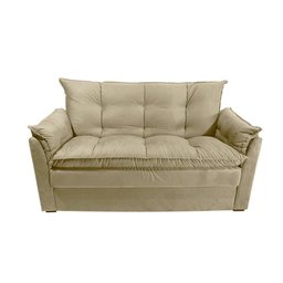 Sofá Small 3 Lugares Conforto 160cm Suede Nude Herrero Decor - 1