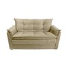 Sofá Small 3 Lugares Conforto 160cm Suede Nude Herrero Decor - 1