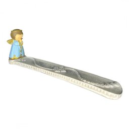 Incensário Régua Anjo Guarda em Resina 24 Cm - Escolha a Cor Cor:anjinho Azul - 1