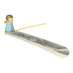 Incensário Régua Anjo Guarda em Resina 24 Cm - Escolha a Cor Cor:anjinho Azul - 4