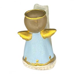 Incensário Régua Anjo Guarda em Resina 24 Cm - Escolha a Cor Cor:anjinho Azul - 3