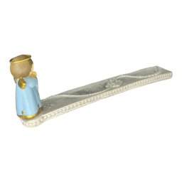 Incensário Régua Anjo Guarda em Resina 24 Cm - Escolha a Cor Cor:anjinho Azul - 2