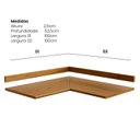 Ver imagem 3 de Tampo e Roda Tampo do Balcão de Canto 2 Portas de Madeira Maciça Joy