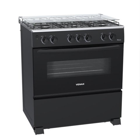 FOGAO 6 BOCAS VENAX PICASSO GIII PRETO FOSCO GAS GLP