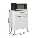 Ver imagem 2 de Balcão de Cozinha para Microondas Valência Branco