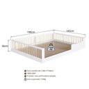 Ver imagem 3 de Cama Casal Infantil em MDP Montessoriana Branco/Marrom Yescasa