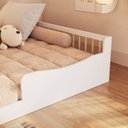 Ver imagem 5 de Cama Casal Infantil em MDP Montessoriana Branco/Marrom Yescasa