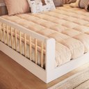 Ver imagem 6 de Cama Casal Infantil em MDP Montessoriana Branco/Marrom Yescasa