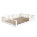 Ver imagem 2 de Cama Casal Infantil em MDP Montessoriana Branco/Marrom Yescasa