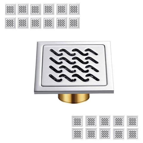 Ralo Inox Kit 22 Uni 10x10 Banheiro Higienico Casa Quintal Seguro Anti Inseto Odor Varanda Resistent