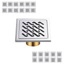 Ver imagem 1 de Ralo Inox Kit 22 Uni 10x10 Banheiro Higienico Casa Quintal Seguro Anti Inseto Odor Varanda Resistent
