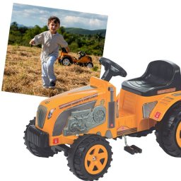 Trator Pedal Infantil Biemme Fazendeiro com Caçamba Amarelo - 4