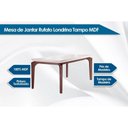 Ver imagem 2 de Conjunto: Mesa de Cozinha Londrina C/ Tampo Madeirado Canto Reto 180x90cm e 6 Cadeiras Imperatriz
