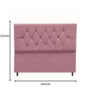 Ver imagem 3 de Cabeceira Cama Estofada Box Queen 160 Cm Aurora Suede Rosê