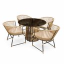 Ver imagem 2 de Conjunto 1 Mesa e 4 Cadeiras Costa Bella Bege/Rami/Areia