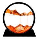 Ver imagem 1 de Enfeite de Vidro Interativo Quadro Redondo Decorativo Duna Ampulheta para Quarto Sala Escritório 25c