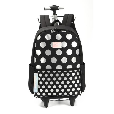 Mochila com Rodas Up4you 18" Poá Preta - Luxcel