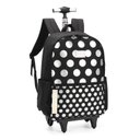 Ver imagem 2 de Mochila com Rodas Up4you 18" Poá Preta - Luxcel