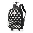 Ver imagem 3 de Mochila com Rodas Up4you 18" Poá Preta - Luxcel