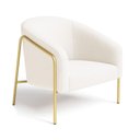 Ver imagem 2 de Poltrona Sala Industrial Alta Dourado Stella Bouclê D03 - D’Rossi