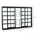 Ver imagem 2 de Janela de Correr em Aço 4 Folhas 100x120cm Grade Elo Gravia