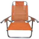 Ver imagem 2 de Cadeira de Praia Conforto Oversize Reclinavel 140kg Ronchetti Laranja