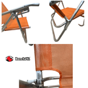 Ver imagem 3 de Cadeira de Praia Conforto Oversize Reclinavel 140kg Ronchetti Laranja
