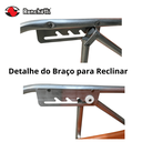 Ver imagem 6 de Cadeira de Praia Conforto Oversize Reclinavel 140kg Ronchetti Laranja