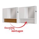 Ver imagem 5 de Espelheira para Banheiro Armário Organizador 1 Porta com Nicho e Espelho Incluso - Jm3 Móveis:branco