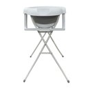 Ver imagem 4 de Banheira de Bebê Dobrável Portátil com Suporte e Almofada de Banho Cinza