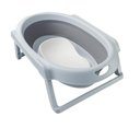 Ver mais imagens de Banheira de Bebê Dobrável Portátil com Suporte e Almofada de Banho Cinza