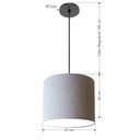 Ver imagem 2 de Lustre Luminária Pendente Vivare Free Lux Pe-4107pr Cúpula em Tecido 25x20cm