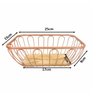 Cesta Metal Rosê Gold Fundo Madeira Singapura Média 25cm x 15cm - Yazi - 3