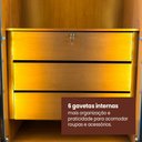 Ver imagem 7 de Guarda Roupa Madri 6 Portas 6 Gavetas 100 MDF 2 Portas Reflectas - Mademarcs