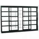 Ver imagem 1 de Janela de Correr em Aço 4 Folhas 100x150cm Grade Quadriculada Gravia