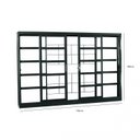 Ver imagem 2 de Janela de Correr em Aço 4 Folhas 100x150cm Grade Quadriculada Gravia