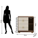 Ver imagem 7 de Cômoda Sapateira Ilha Bela 4 Gavetas MDP Puxador Metálico Imbuia