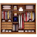 Ver imagem 3 de Guarda Roupa Casal Livorno 6 Portas 6 Gavetas com Espelho Cinamomo Fendi - Novo Horizonte