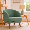 Ver imagem 2 de Poltrona Dekorien Tamara Linho Verde Sálviadecoração Alto Acabamento