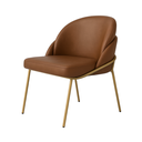Ver imagem 6 de Cadeira Poltrona Decorativa Nuvem Premium Orgânico:courino Sintético Marrom