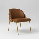 Ver imagem 3 de Cadeira Poltrona Decorativa Nuvem Premium Orgânico:courino Sintético Marrom