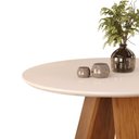 Ver imagem 2 de Mesa Celeste 1035x1035x22 Tampo Chanf. Redondo Mad/Vd DJ Móveis