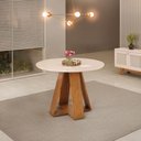 Ver imagem 5 de Mesa Celeste 1035x1035x22 Tampo Chanf. Redondo Mad/Vd DJ Móveis
