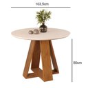 Ver imagem 4 de Mesa Celeste 1035x1035x22 Tampo Chanf. Redondo Mad/Vd DJ Móveis